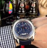 New Copy Parmigiani Fleurier SS Blue Chronograph Dial Watches 45mm